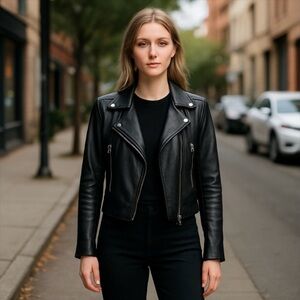 BlankNYC The Cool Kid Black Faux
Vegan Leather Moto Size: M